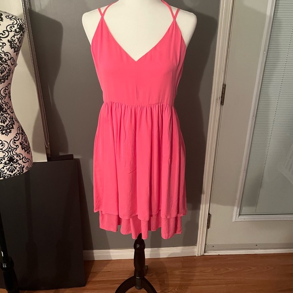 REBECCA MINKOFF SIZE 10 Pink Silk Dress - Picture 2 of 11
